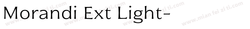 Morandi Ext Light字体转换